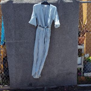 Striped Blue and White Jumpsuit